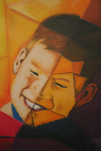 Childlike sweet laughing