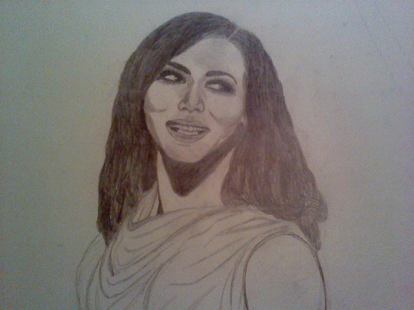 sketch of Queen Latifah