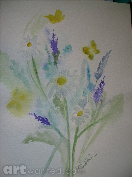 flowers with butterflies
