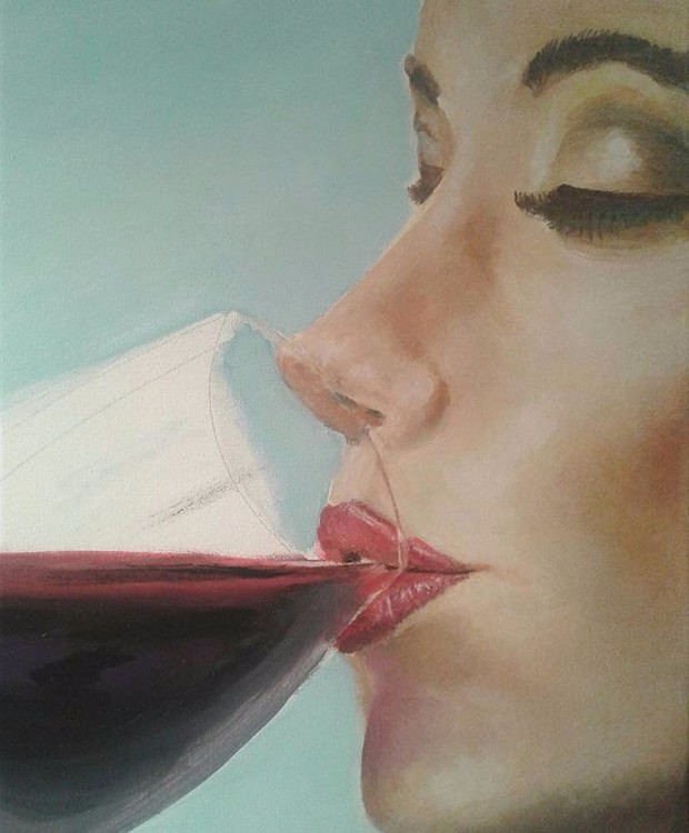 Woman and Wine