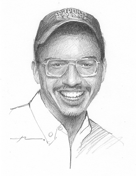 man hat drawing