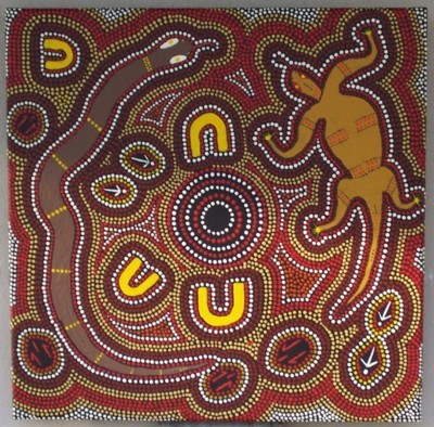 142 Black Snake and Goanna