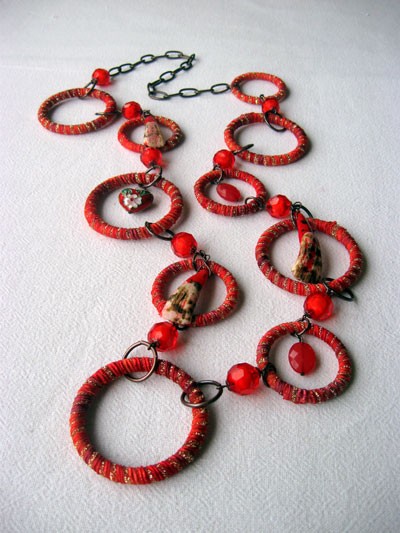 Red Hoops with Red Heart