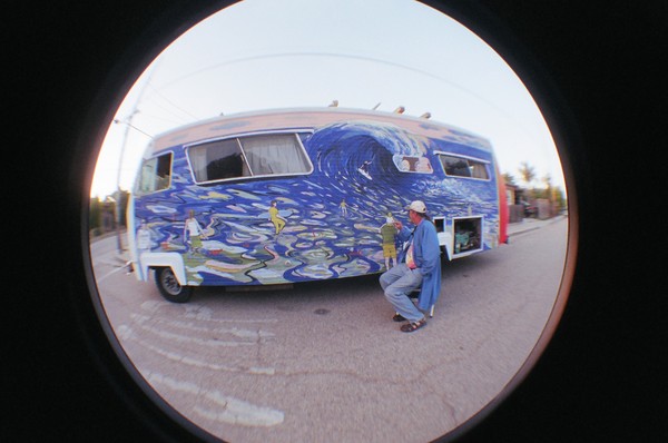 Burning Man RV Mural fisheye