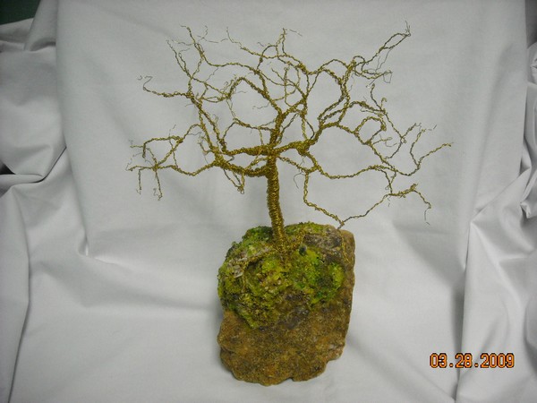 Oak Tree Sculpture in Brass