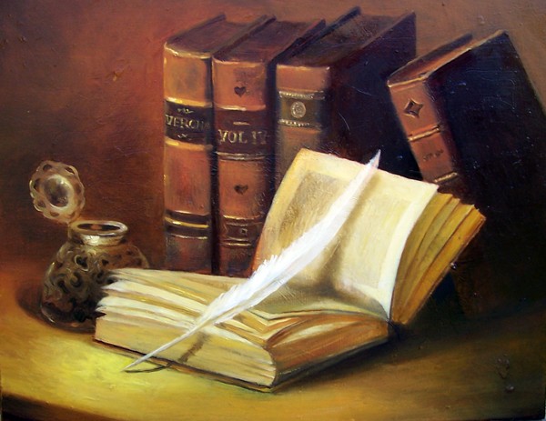Still life with books