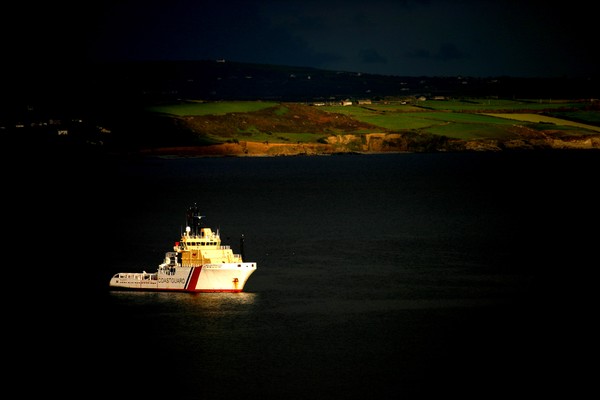 Newlyn Cornwall England Coastguard returns home