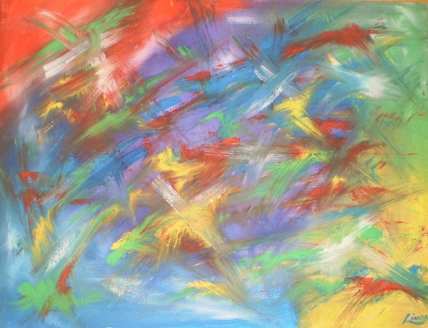 splashed rainbow