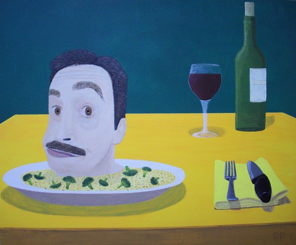 Self Portrait Braised with Rice and Broccoli
