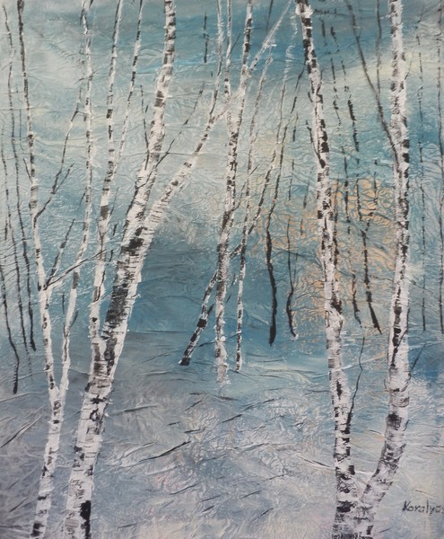 Cluster of birches- sold