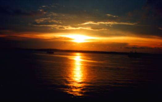 sunset near singapore