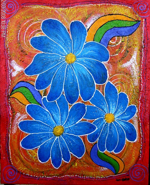 Blue Daisies Gone Wild
