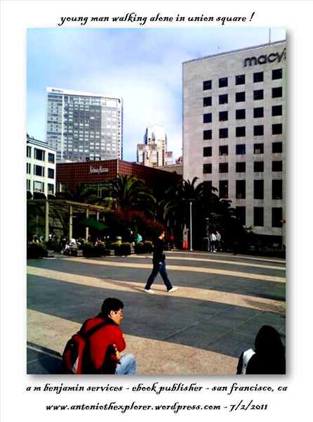 young walking alone in union square !
