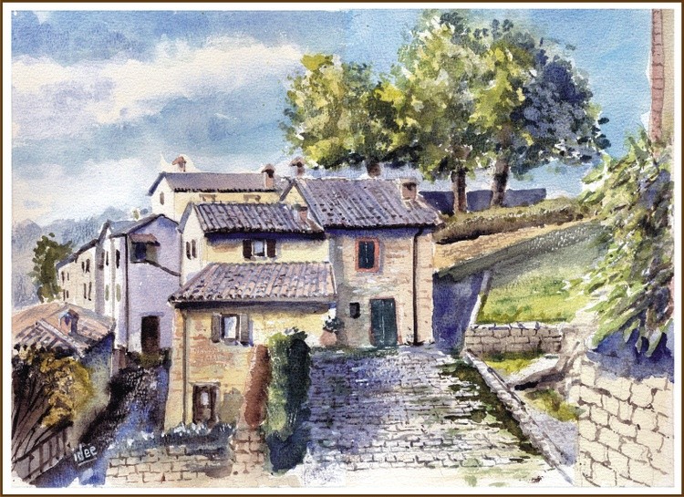 Village on top of the hill
