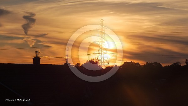 Sunset on a balcony