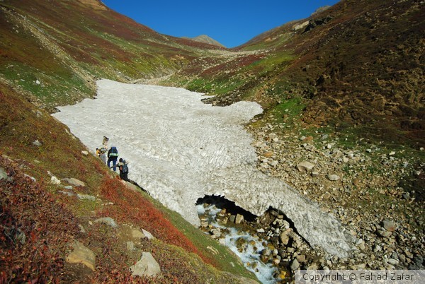 Glacier on the way to Saraal Pass.