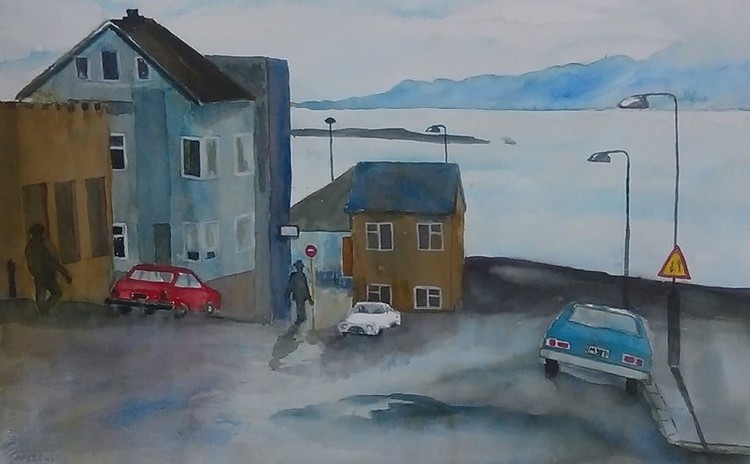 In town near the sea 