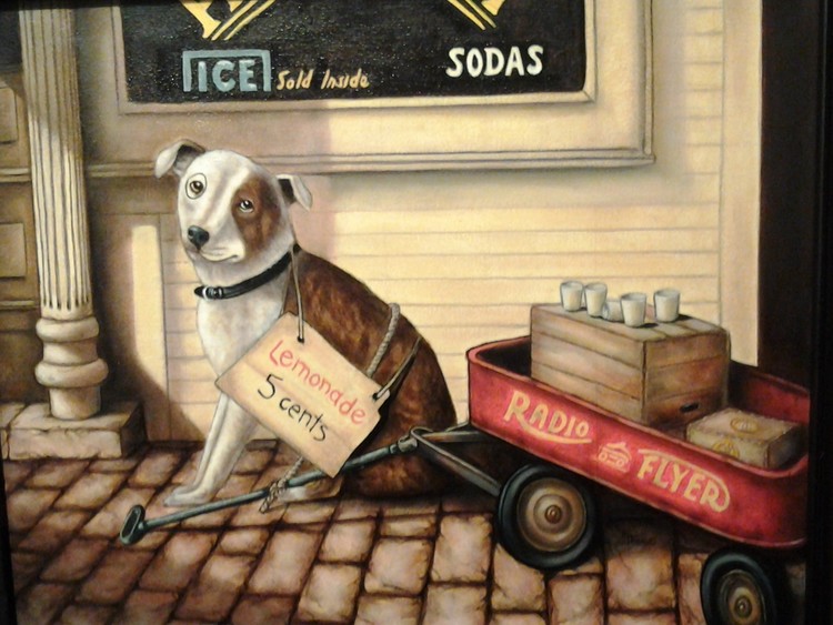 Dog at Storefront