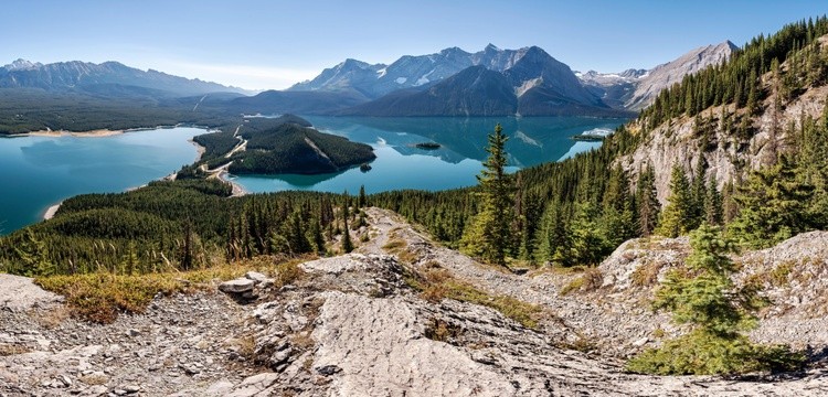 Looking Over the Lakes Towards the Mountains