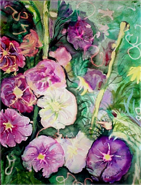 Hollyhocks