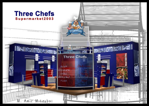 3 Chefs Booth Design