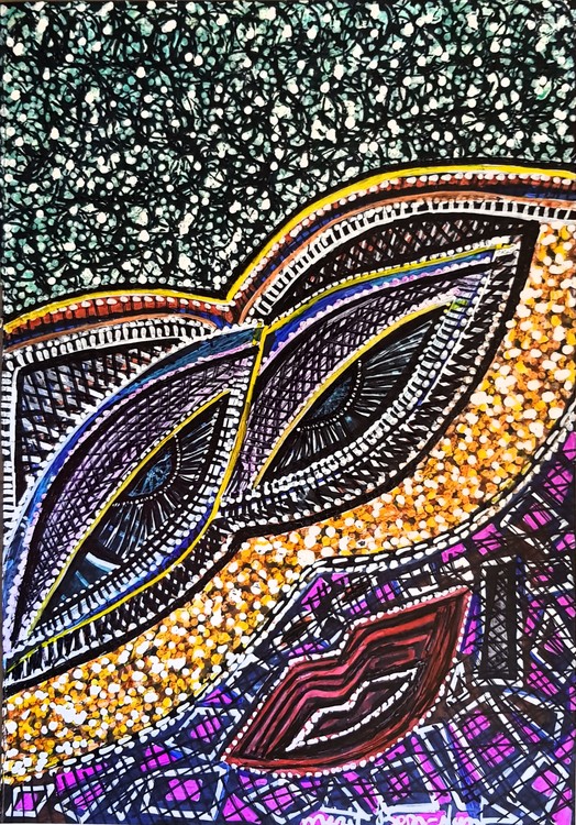 face image paintings israel modern art mirit ben nun