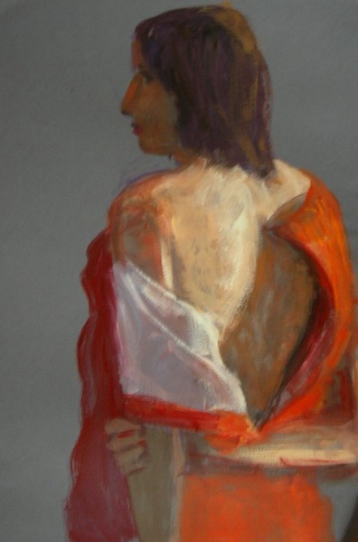 Model in red