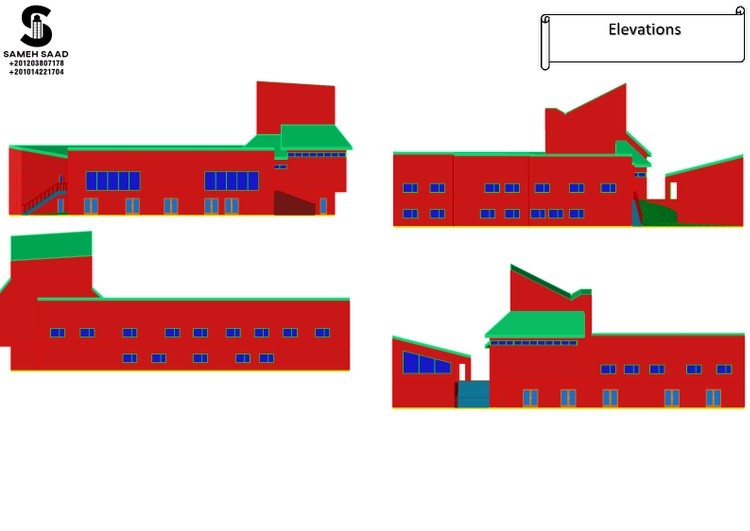3D School Modeling Architecture Page2