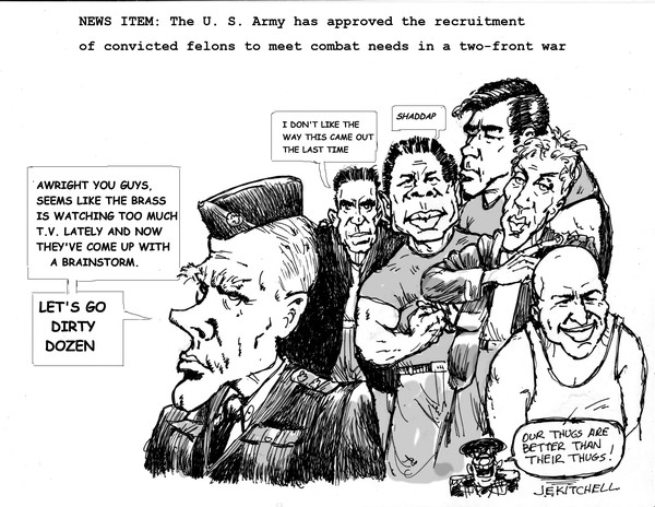 Military recruiting felons
