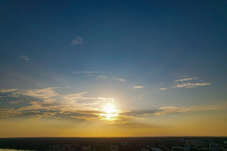 The sun greets you every morning