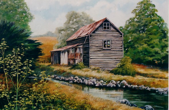 Battered old barn