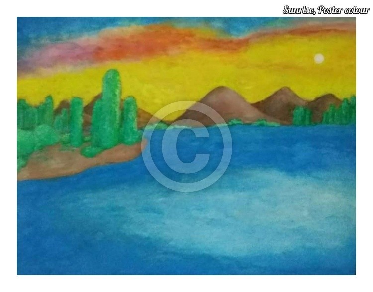 Sunrise, Poster colour