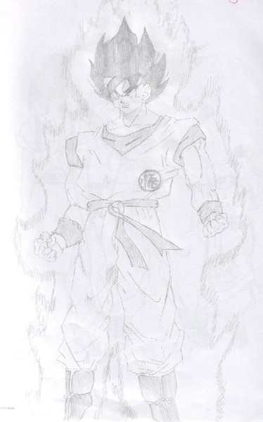Goku Powering Up