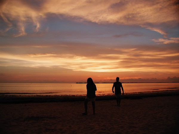Ron and Linsey at Sunset Beach