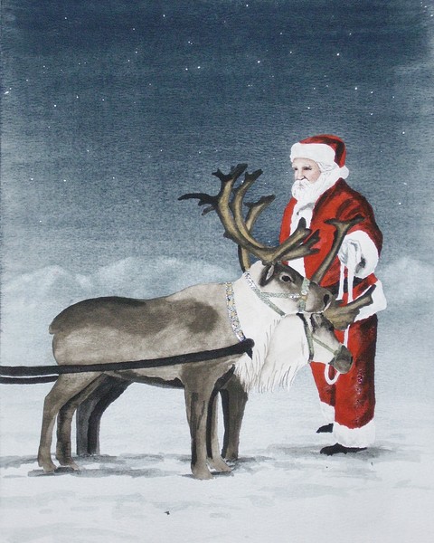 Hitching up the reindeer
