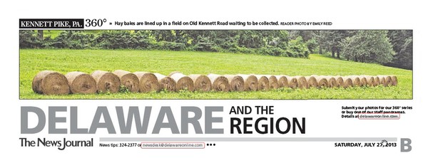 117th News Journal Panorama-Hay Bales