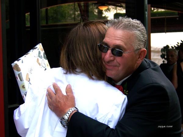 Lisa's Wedding Welcome Hug