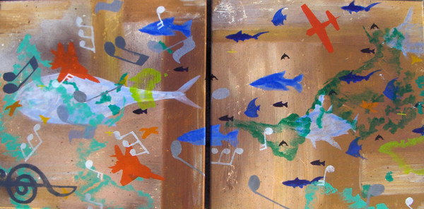 Note Plane World Fish
