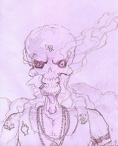 Skull smoked out