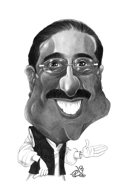 Asif Ali Zardari by Tamer Youssef