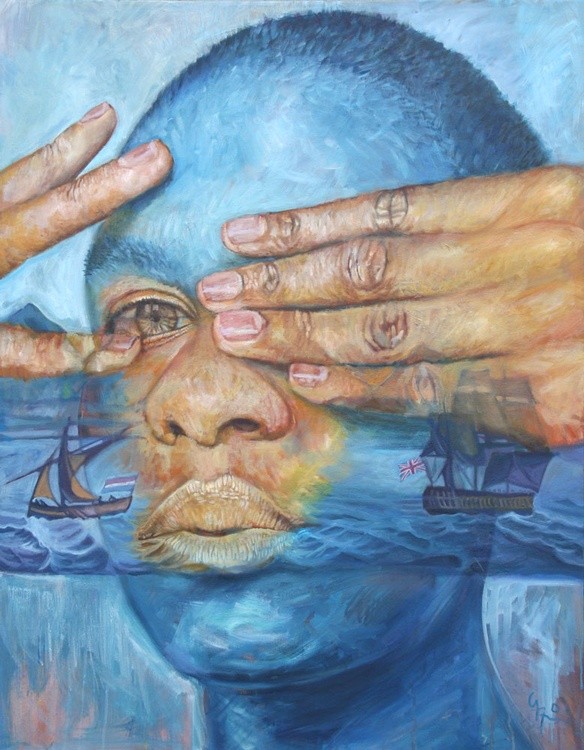 skrik-wakker883cm-x106cm mixed-media-on-canvas sml
