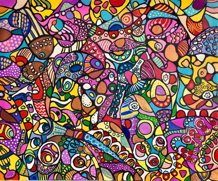 (sold)  FOREST FULL OF BIRDS SINGING,.