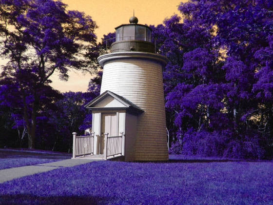 purple light house