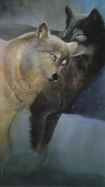 loving wolves from mural