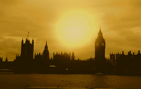 Sun Setting On The Thames