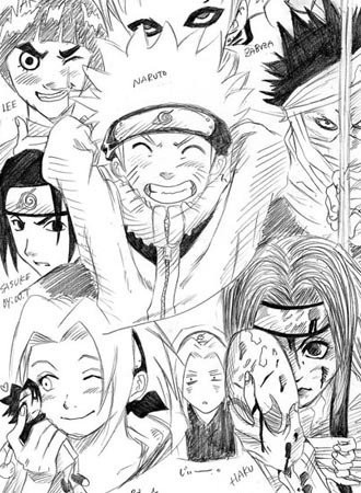 Pencil Drawing, Naruto Sketch Art, naruto, sketch art, art work