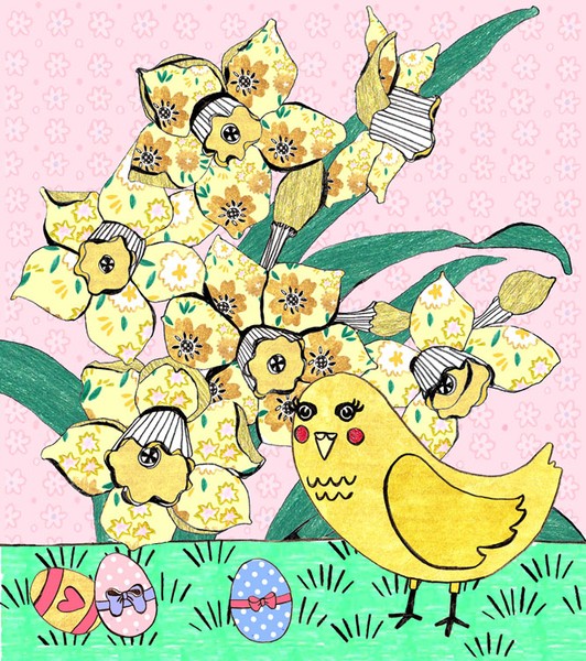 Easter Chick in grass