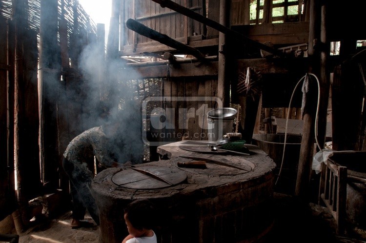 Miao minority farmers' kitchen in western hunan, China