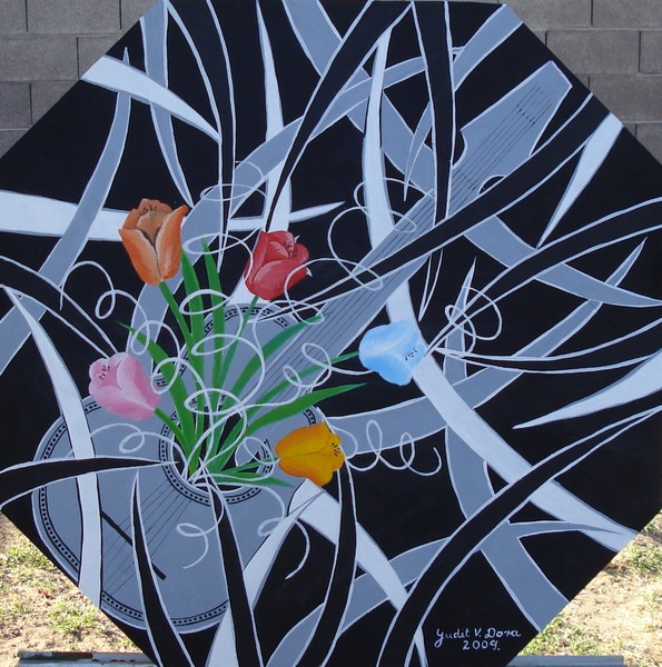 Gitar and Tulips