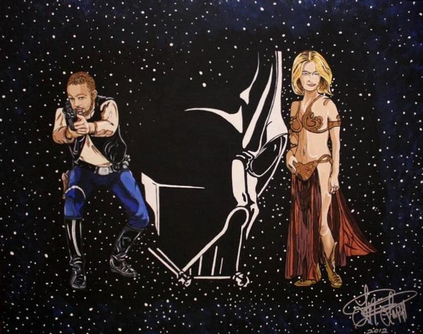 Seth & Jamie Eaves as Han Solo & Princess Laya